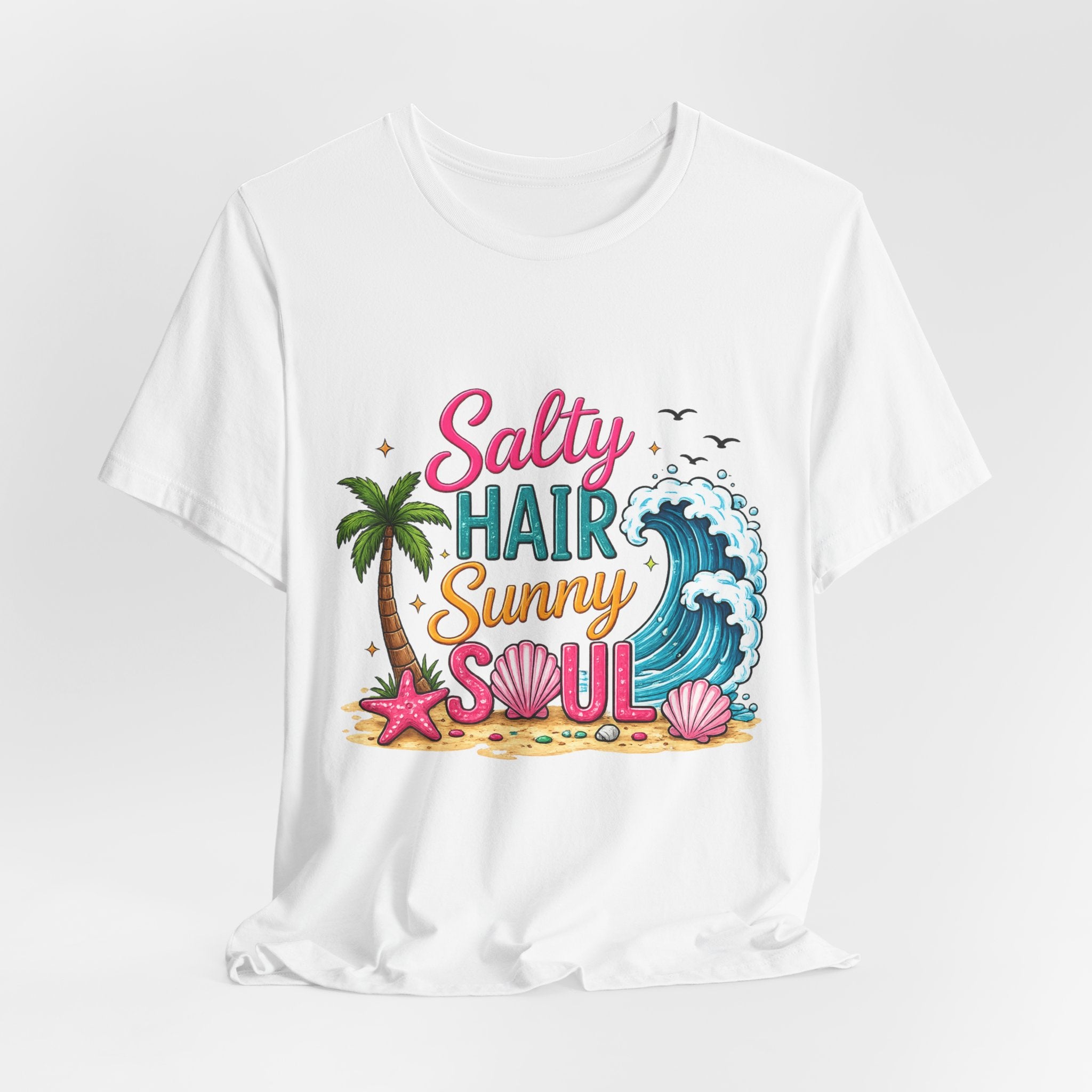 Salty Hair Sunny Soul — Women's Beach Graphic Tee