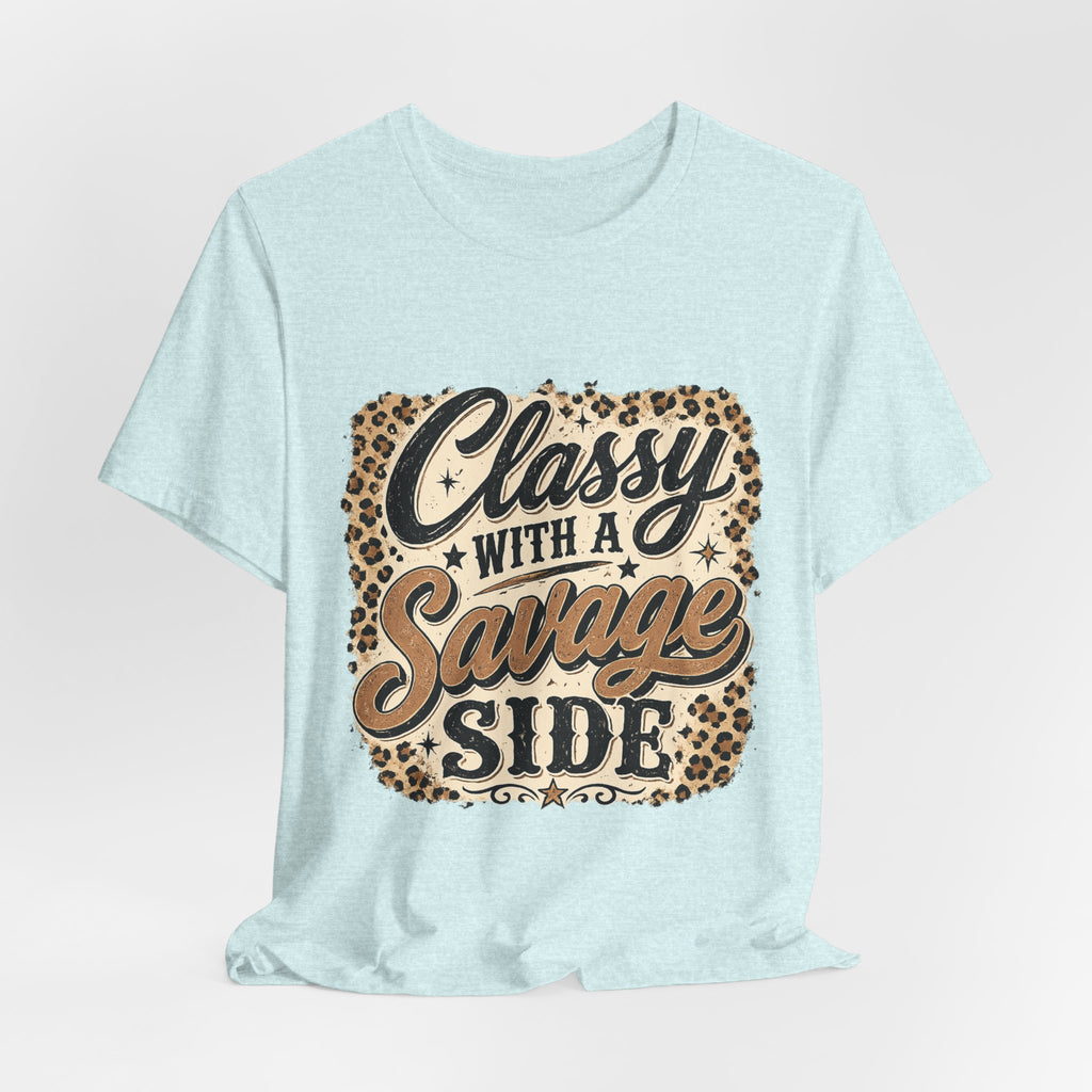 Classy with a Savage Side Leopard Graphic Tee