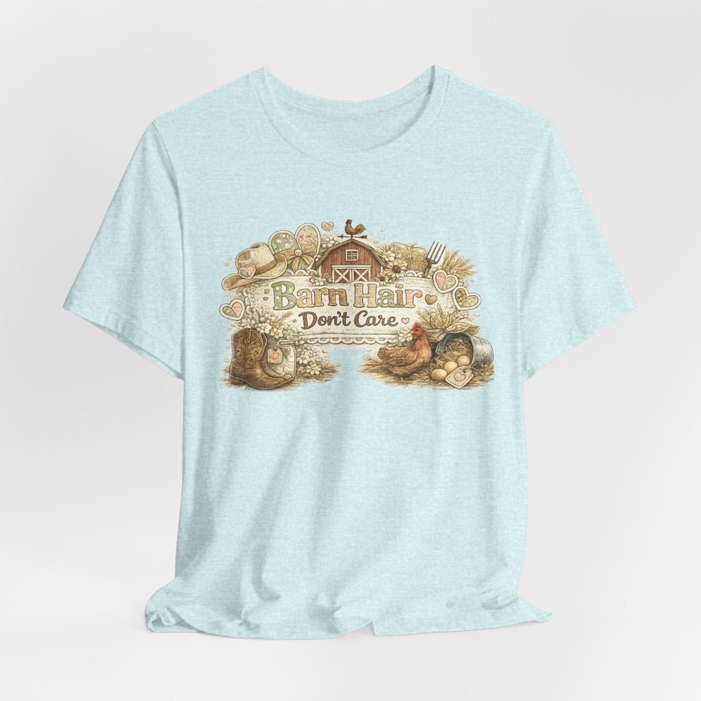 Barn Hair Don't Care — Funny Horse Girl & Country Women's Tee