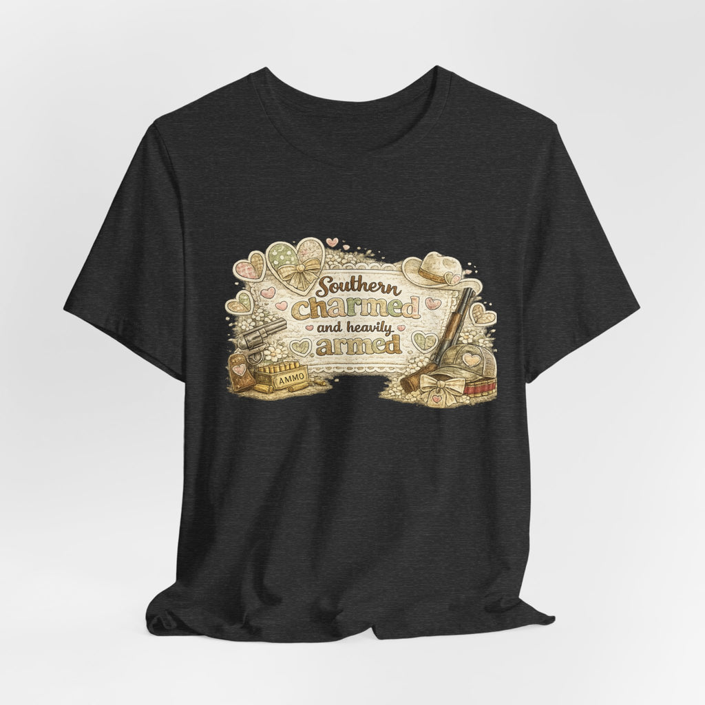 Southern Charmed and Heavily Armed — Funny Women's 2nd Amendment Tee