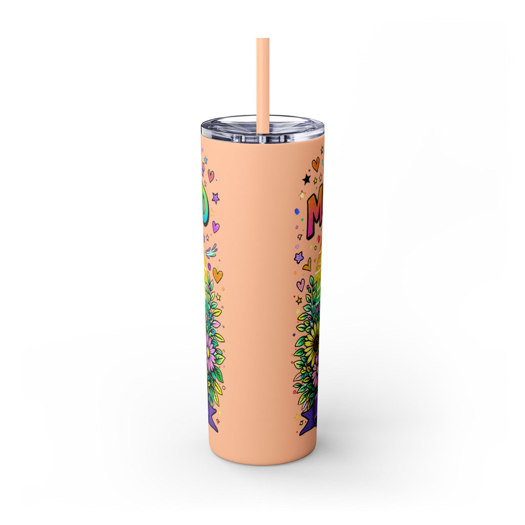 Skinny Tumbler - "Surviving Motherhood" 20oz Stainless Straw Cup