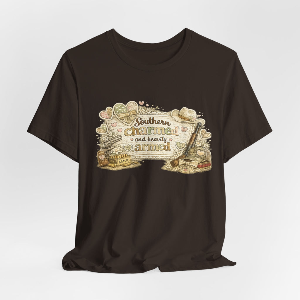 Southern Charmed and Heavily Armed — Funny Women's 2nd Amendment Tee