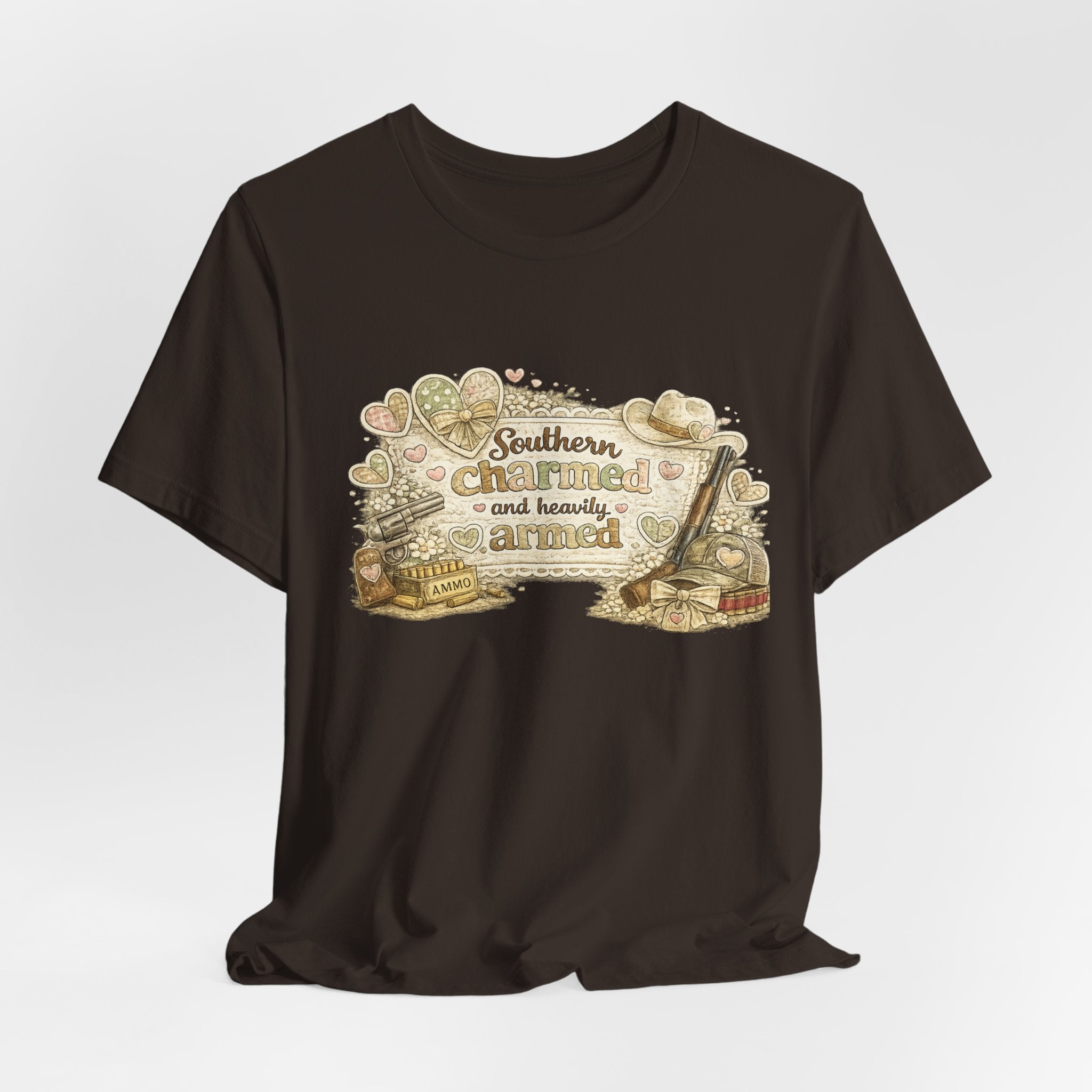 Southern Charmed and Heavily Armed — Funny Women's 2nd Amendment Tee