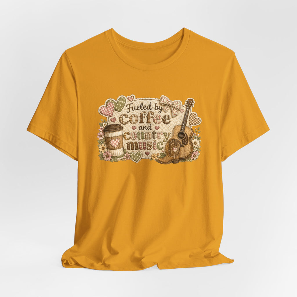 Fueled by Coffee and Country Music — Funny Women's Country Tee