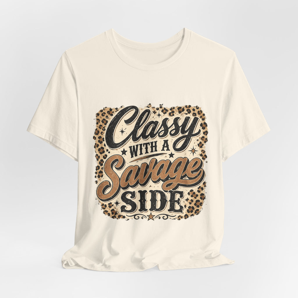 Classy with a Savage Side Leopard Graphic Tee