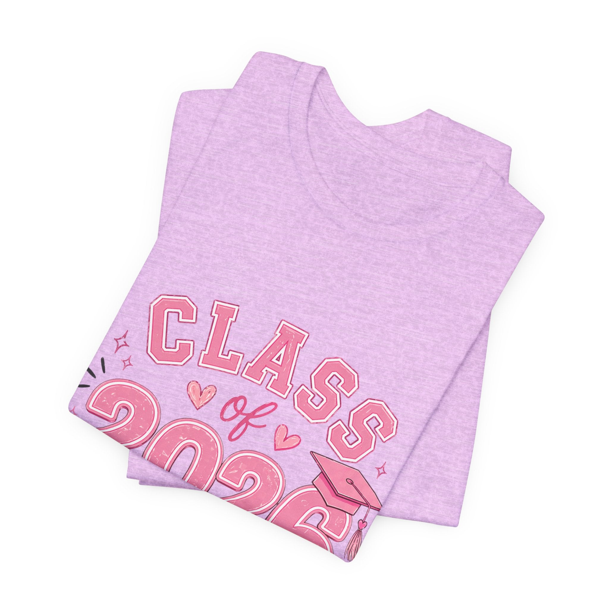 Class of 2026 T‑Shirt — Pink Grad Cap "The Future Is Cute, Watch Me Shine"