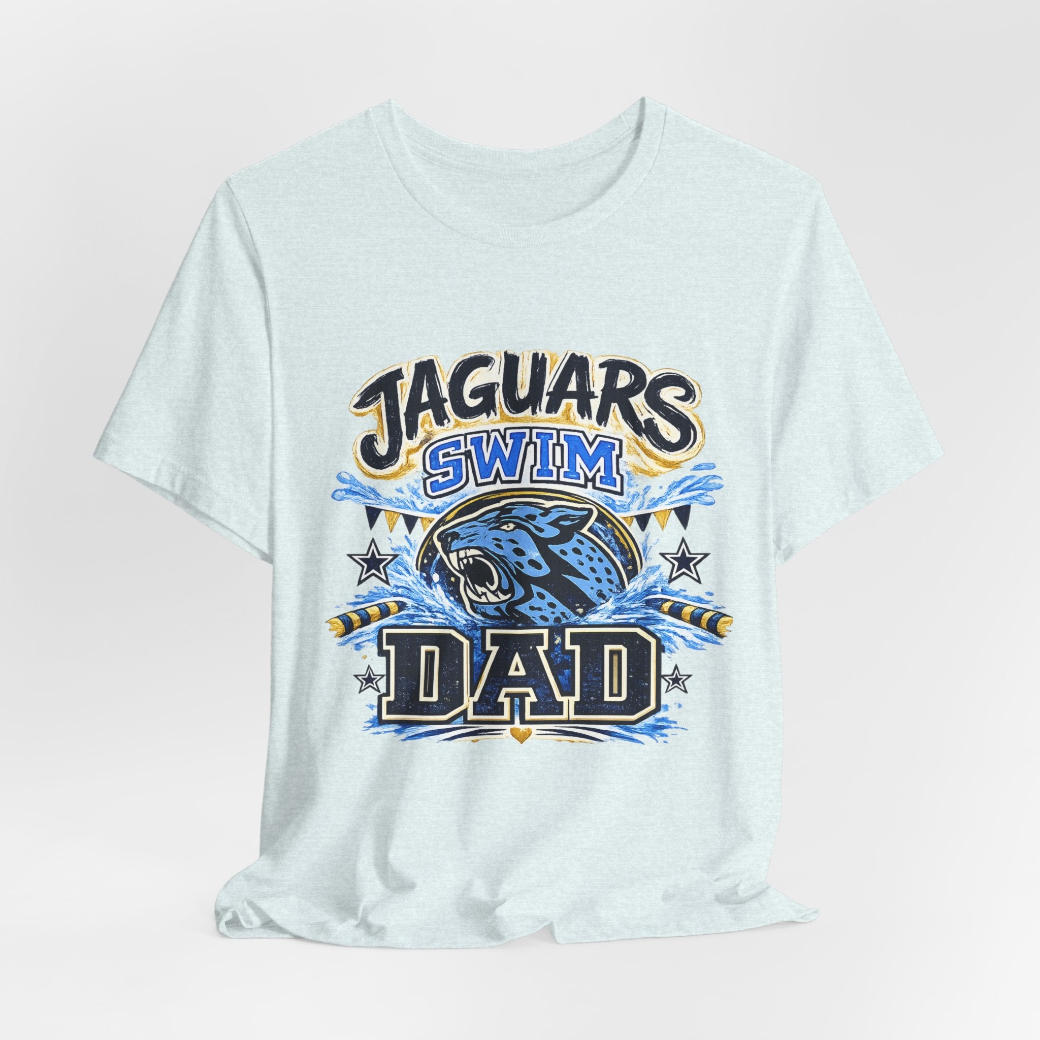 Jaguar Swim Dad — Proud School Swim Team Parent Graphic Tee