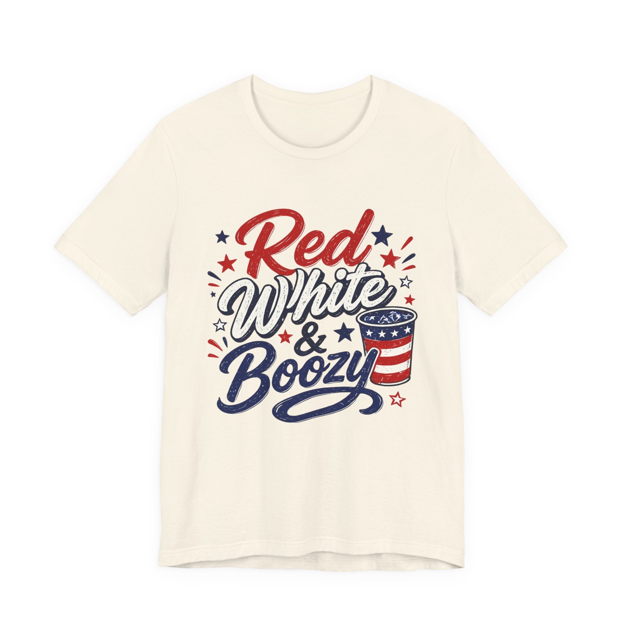 Red White & Boozy Tee — Patriotic 4th of July Graphic T-Shirt