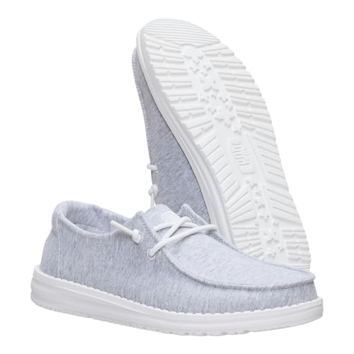 HEYDUDE Women’s Wendy Stretch Jersey Slip On Shoes | Lightweight Comfortable Travel Loafers with Elastic Laces