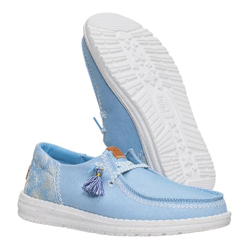 HEYDUDE Women's Wendy Funk Embroidered Floral Slip-On Loafers | Lightweight Comfortable Easy-On Casual Shoes