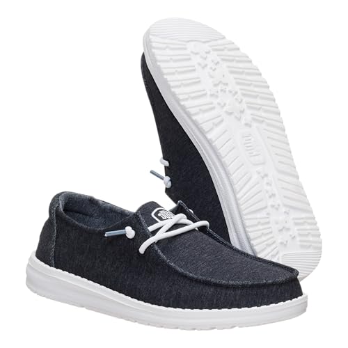 HEYDUDE Women’s Wendy Stretch Jersey Slip On Shoes | Lightweight Comfortable Travel Loafers with Elastic Laces