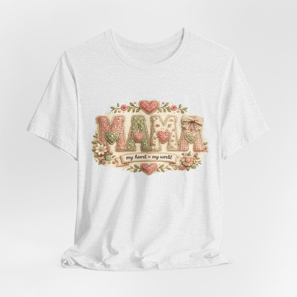 Mama — My Heart, My World | Heartfelt Mom Graphic Tee