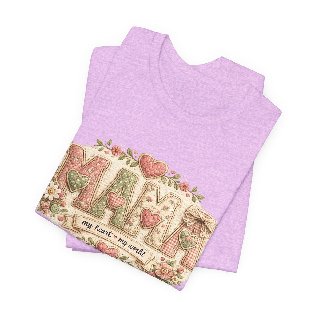 Mama — My Heart, My World | Heartfelt Mom Graphic Tee