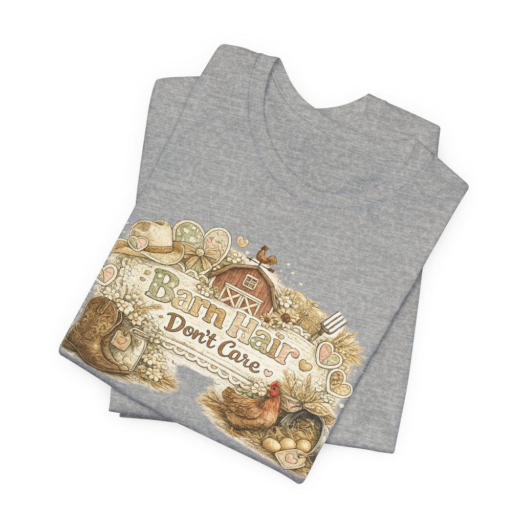 Barn Hair Don't Care — Funny Horse Girl & Country Women's Tee