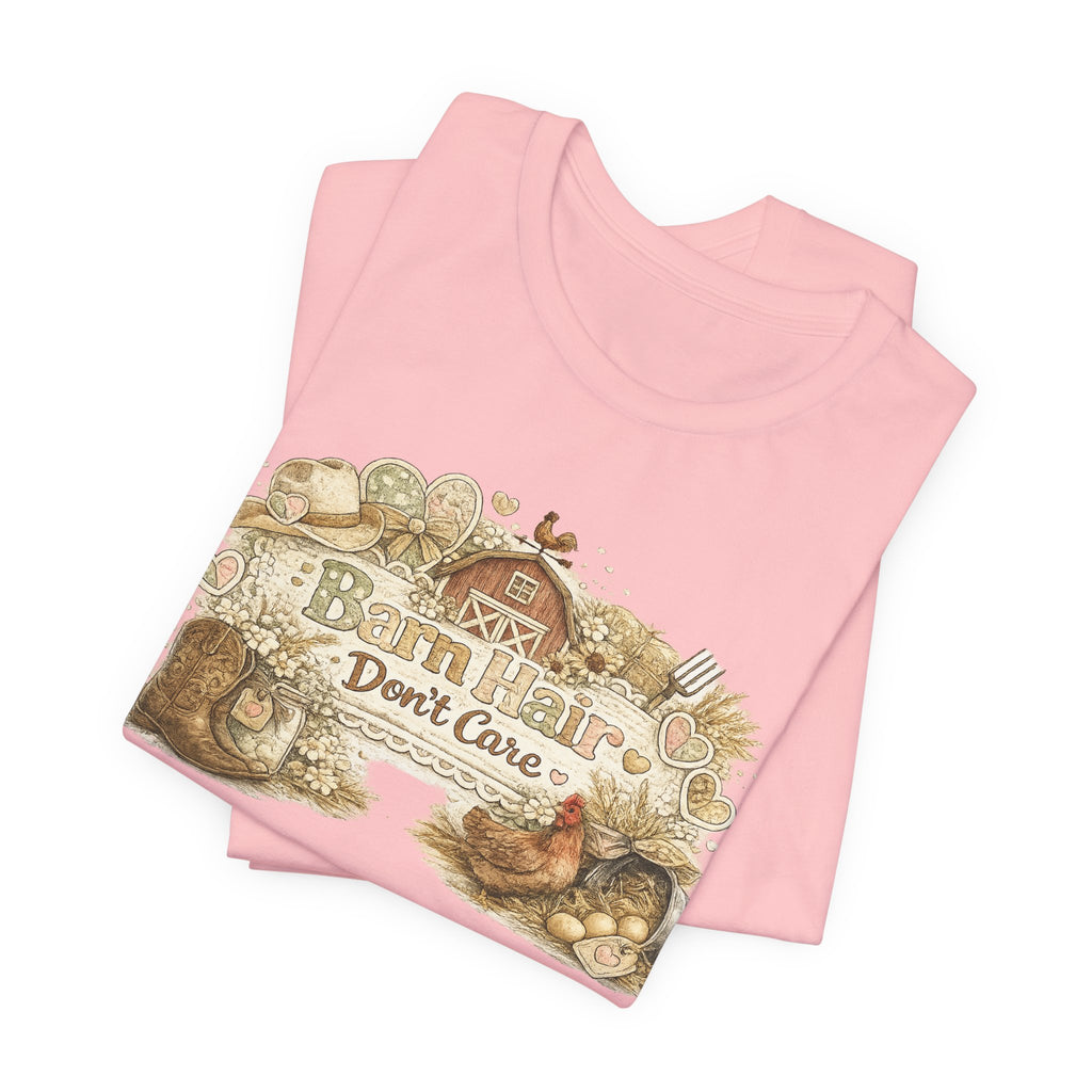 Barn Hair Don't Care — Funny Horse Girl & Country Women's Tee