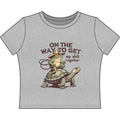 Women's Baby Tee — "On the Way to Get My Shit Together" T-Shirt (Frog & Turtle Graphic)
