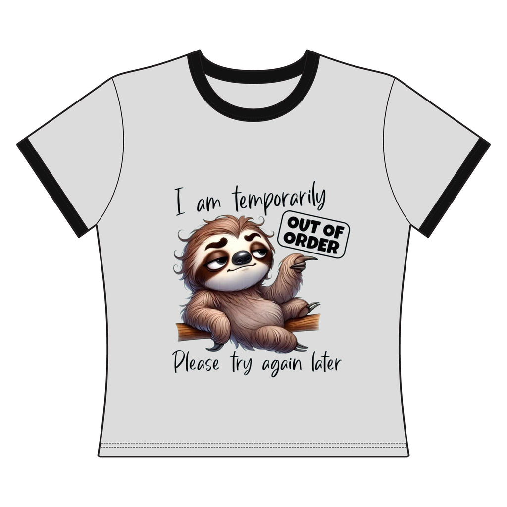 Sloth 'Out of Order' Ringer Tee — I Am Temporarily Please Try Again Later