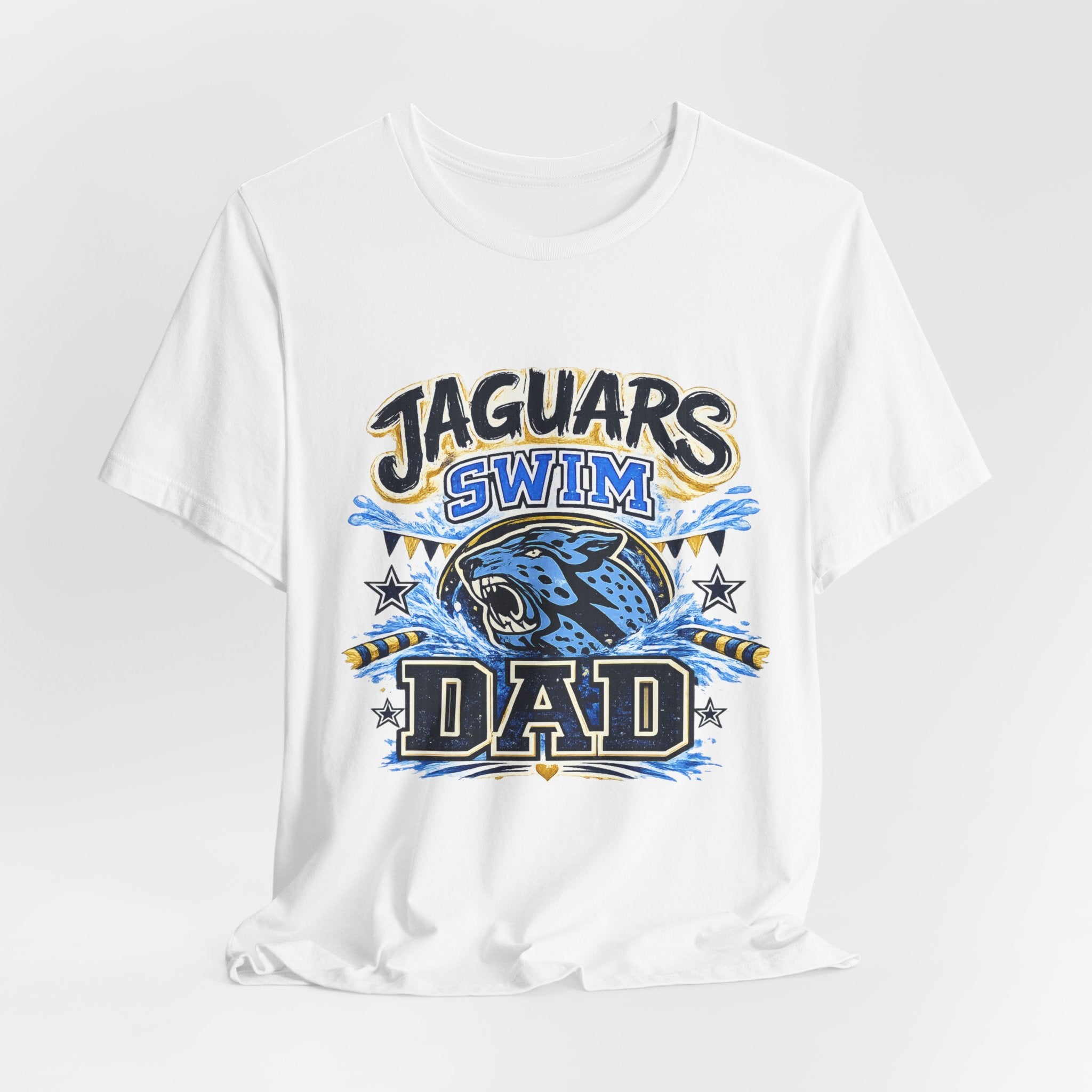 Jaguar Swim Dad — Proud School Swim Team Parent Graphic Tee