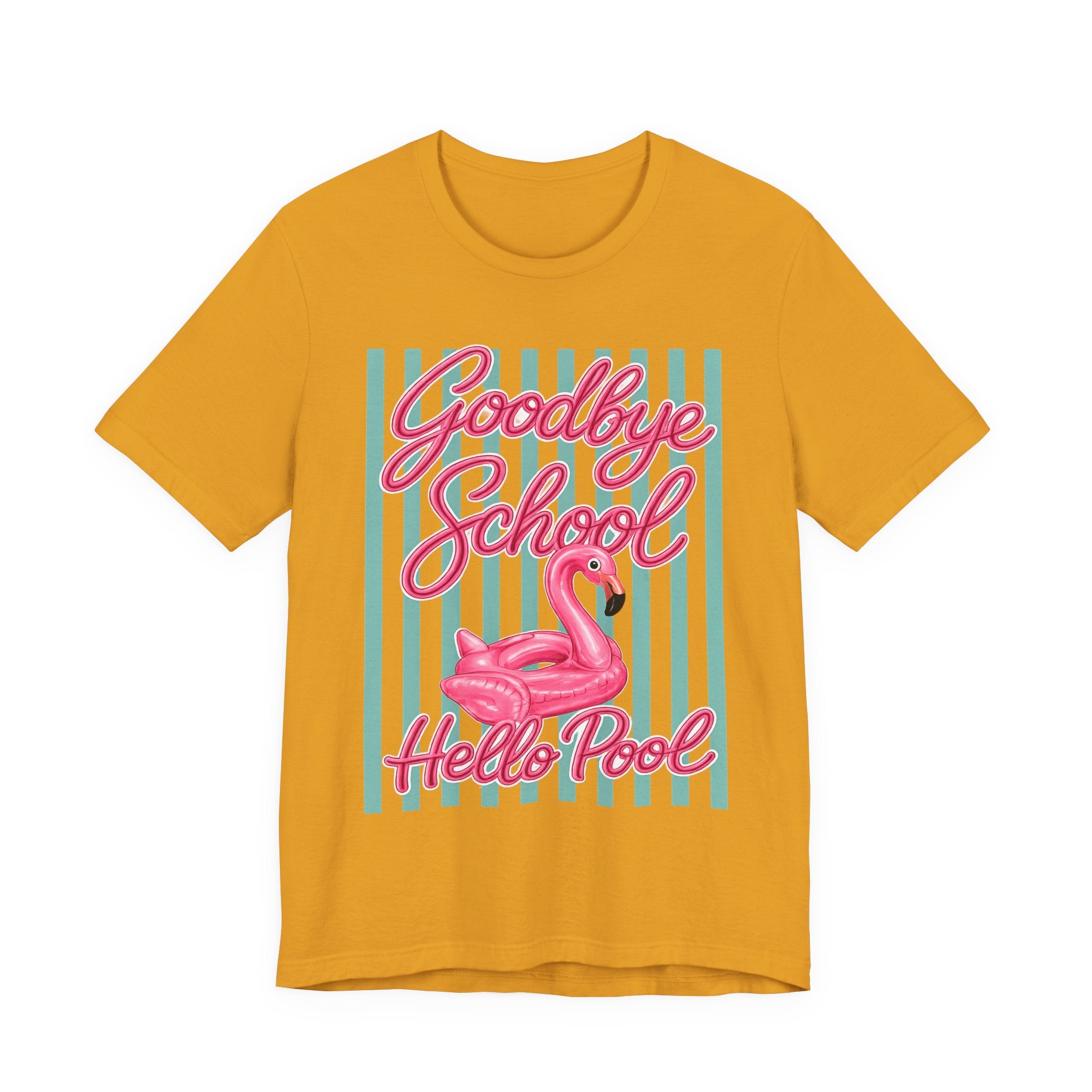 Goodbye School Hello Pool — Funny Summer Kids & Teacher Graphic Tee