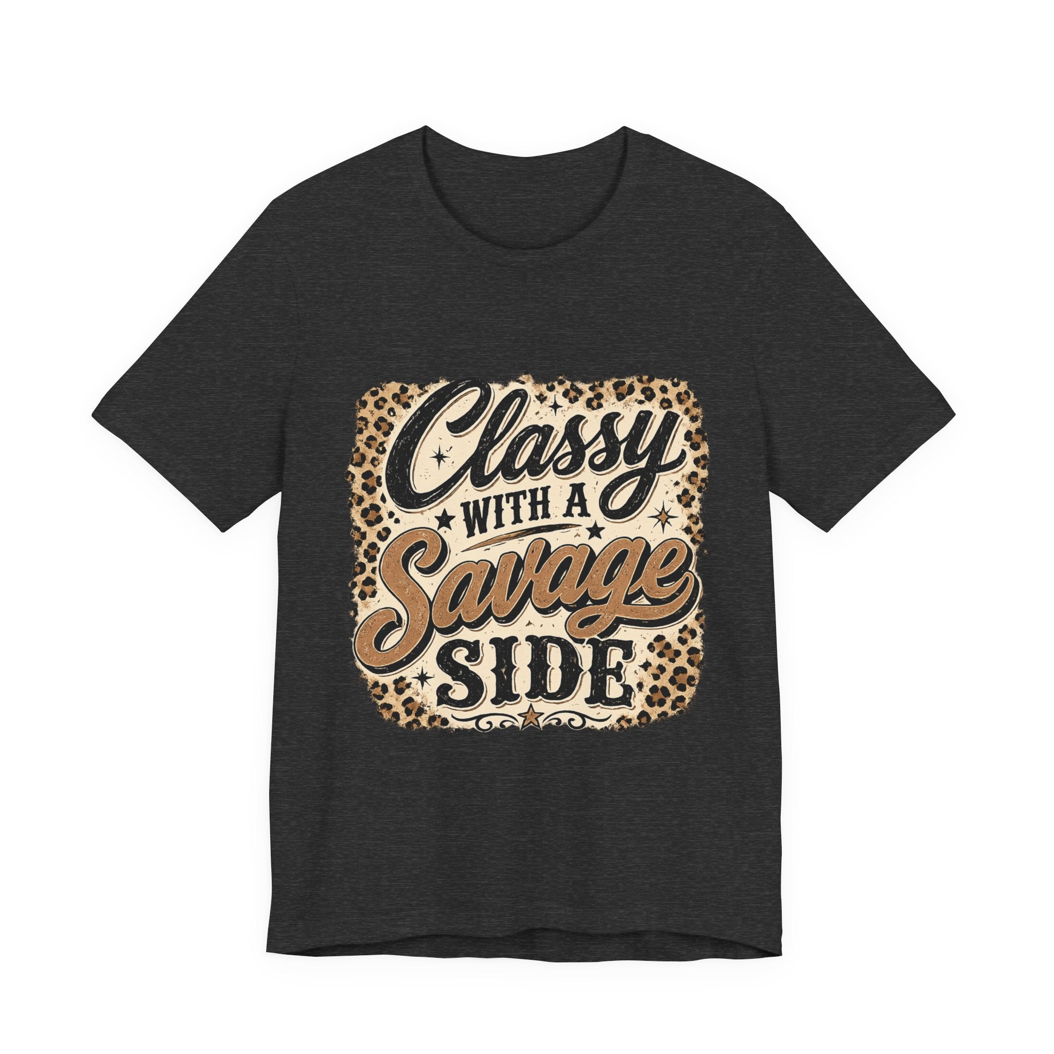 Classy with a Savage Side Leopard Graphic Tee