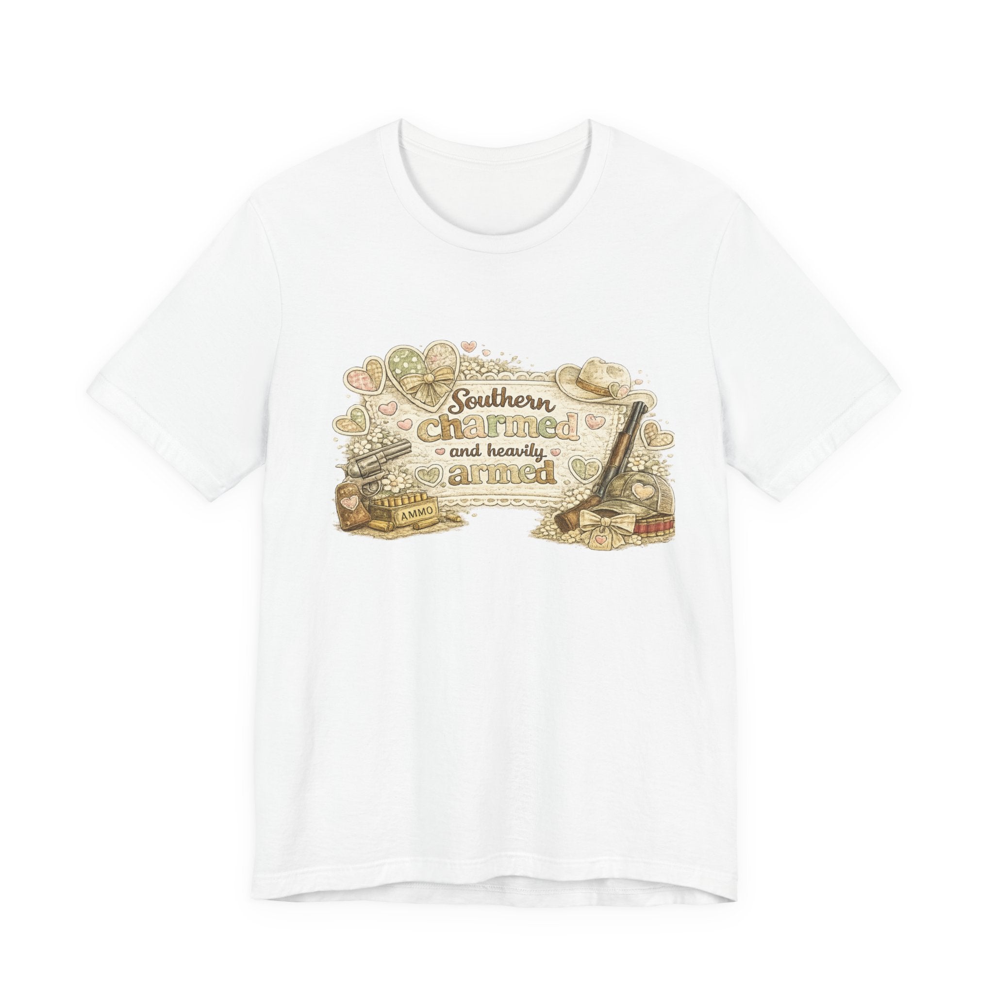 Southern Charmed and Heavily Armed — Funny Women's 2nd Amendment Tee