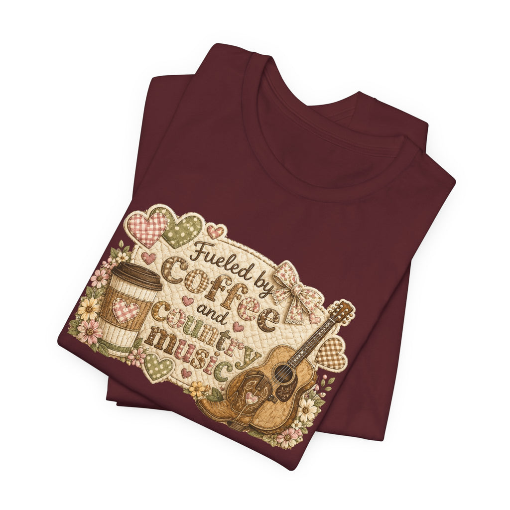 Fueled by Coffee and Country Music — Funny Women's Country Tee