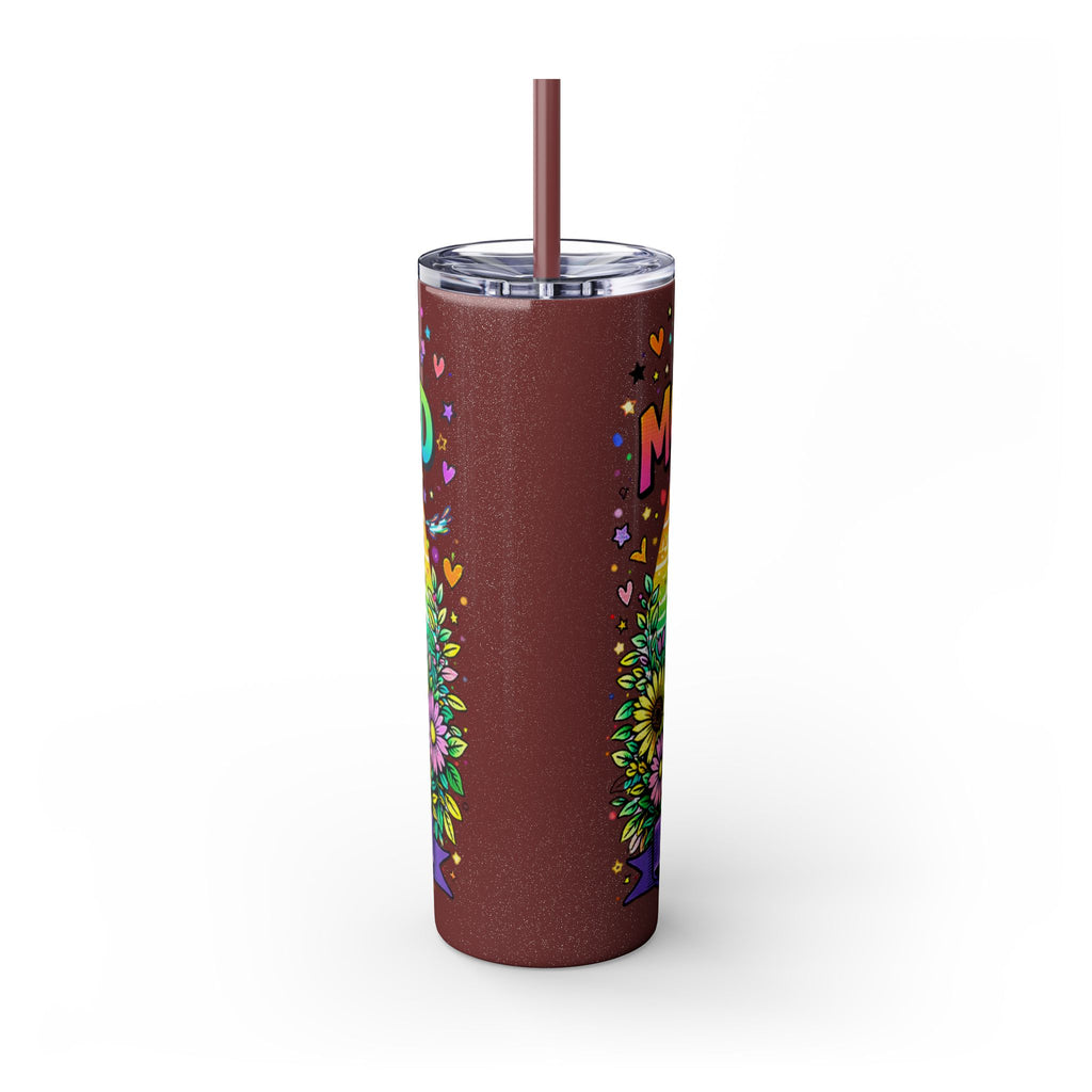 Skinny Tumbler - "Surviving Motherhood" 20oz Stainless Straw Cup