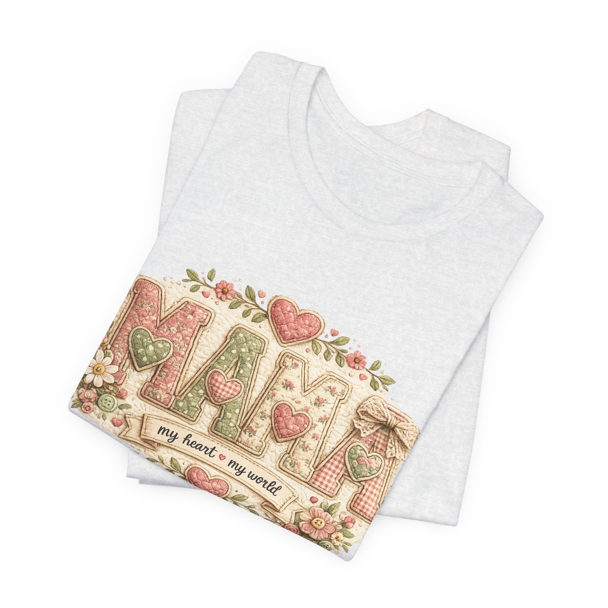 Mama — My Heart, My World | Heartfelt Mom Graphic Tee