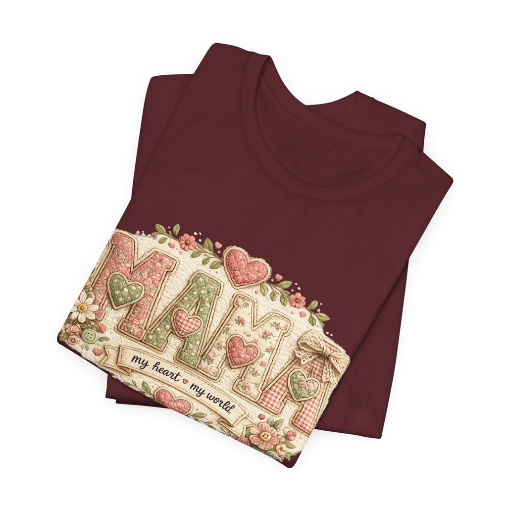 Mama — My Heart, My World | Heartfelt Mom Graphic Tee