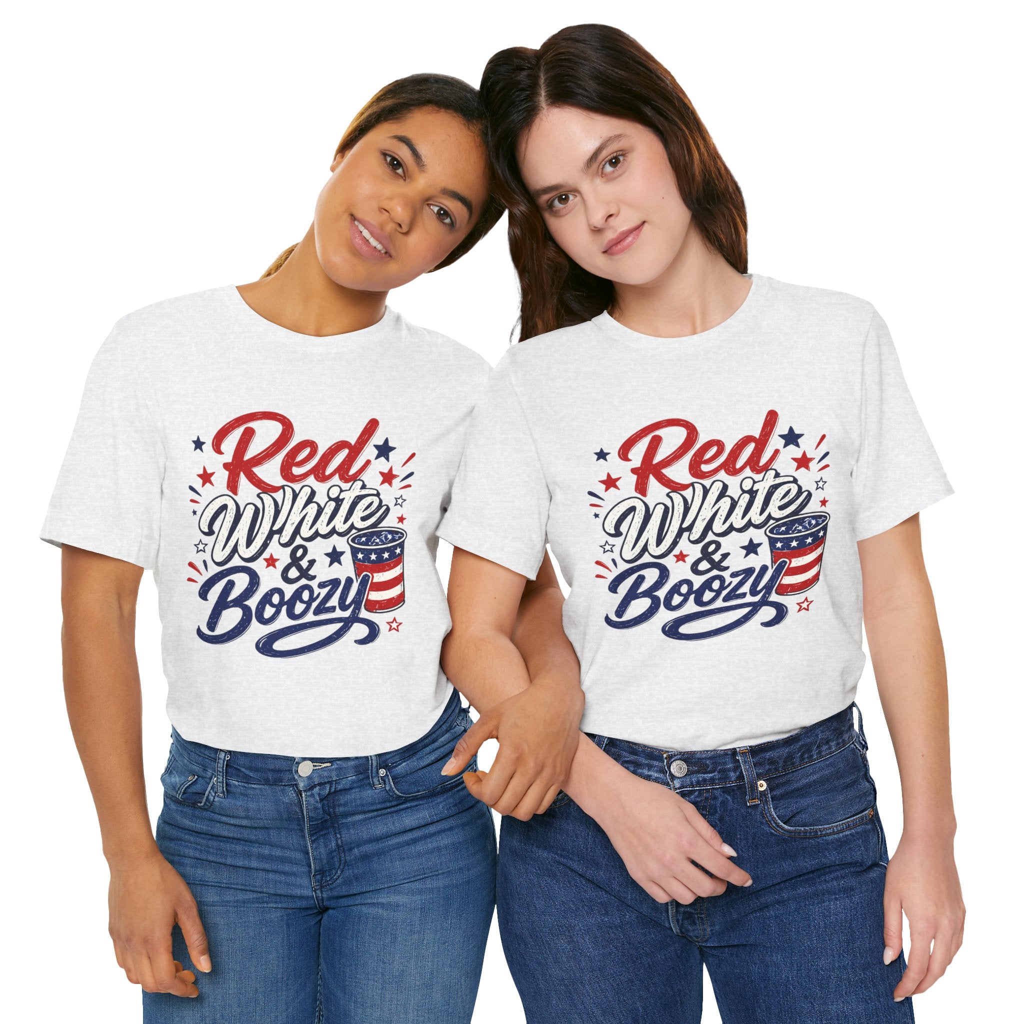 Red White & Boozy Tee — Patriotic 4th of July Graphic T-Shirt