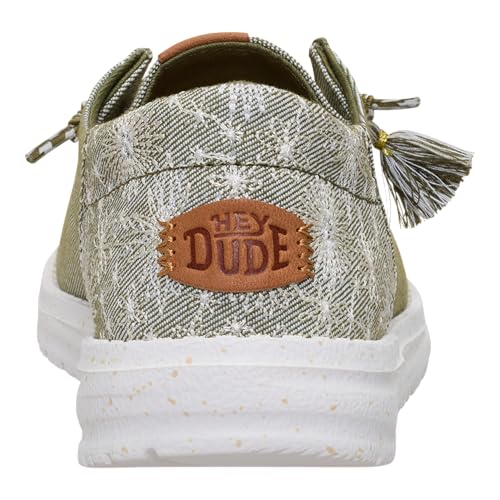 HEYDUDE Women's Wendy Funk Embroidered Floral Slip-On Loafers | Lightweight Comfortable Easy-On Casual Shoes