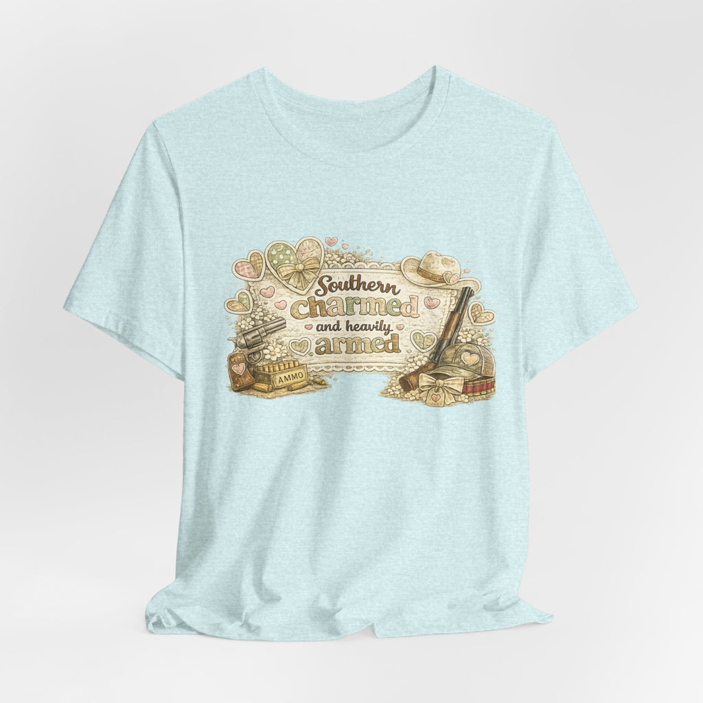 Southern Charmed and Heavily Armed — Funny Women's 2nd Amendment Tee