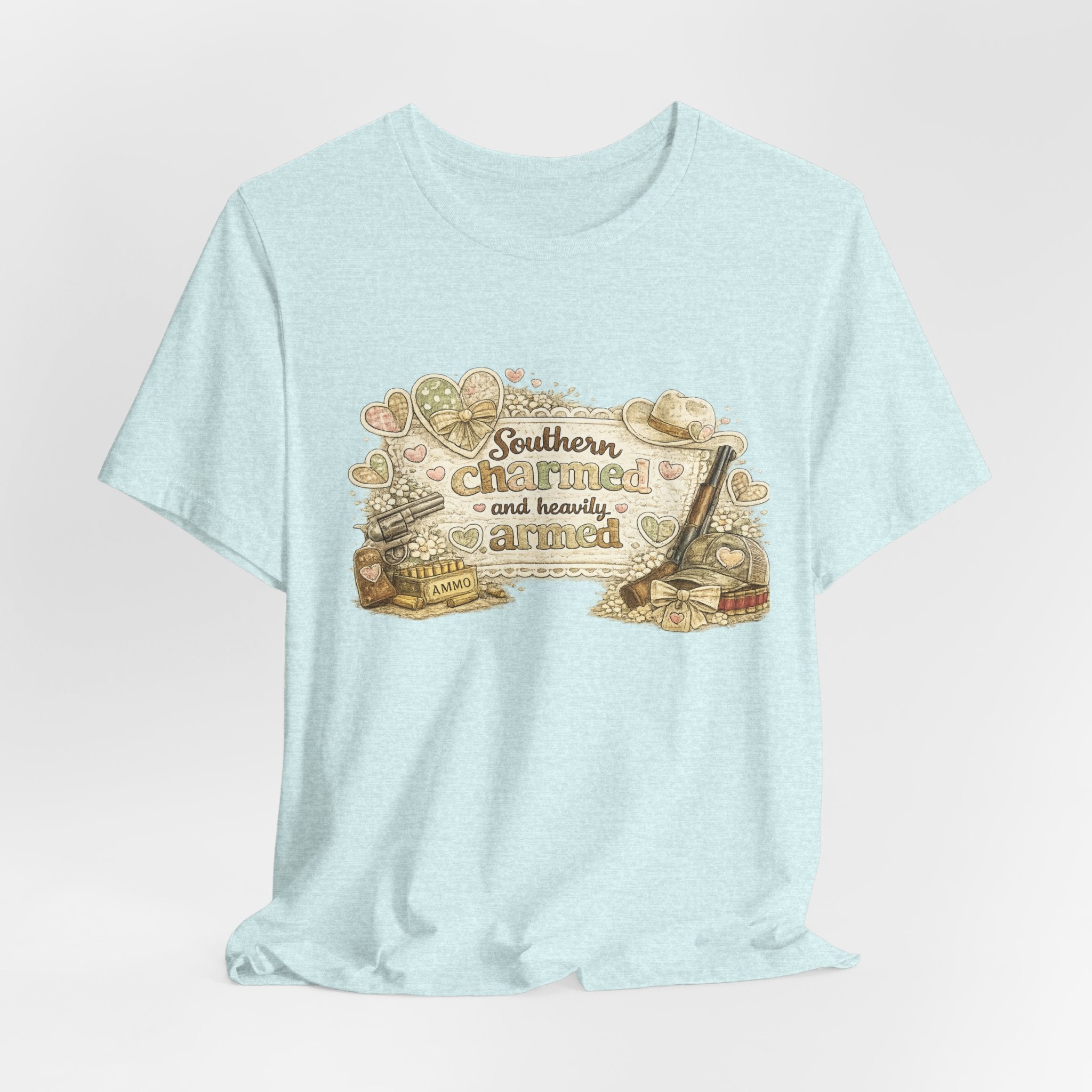 Southern Charmed and Heavily Armed — Funny Women's 2nd Amendment Tee
