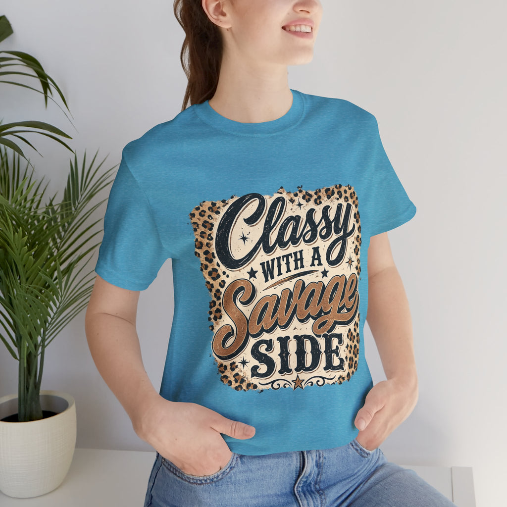 Classy with a Savage Side Leopard Graphic Tee