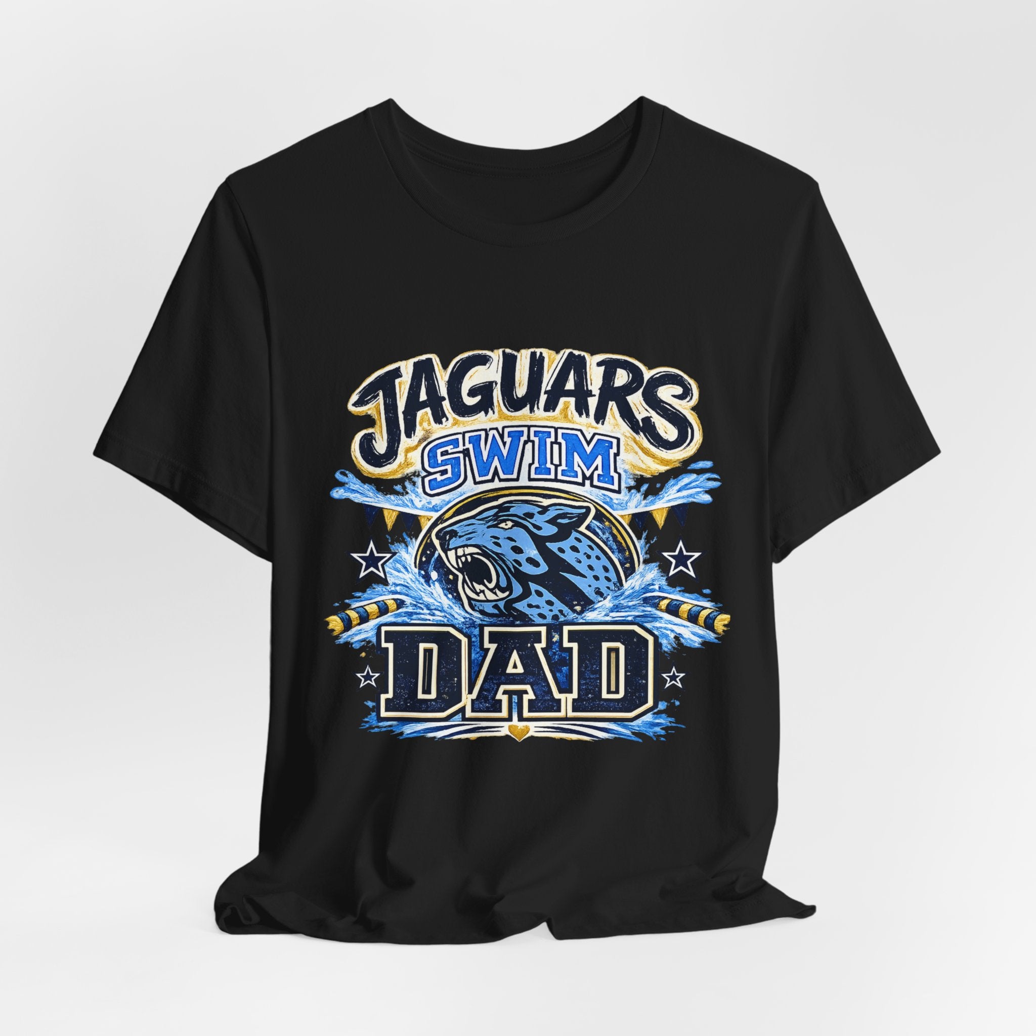 Jaguar Swim Dad — Proud School Swim Team Parent Graphic Tee
