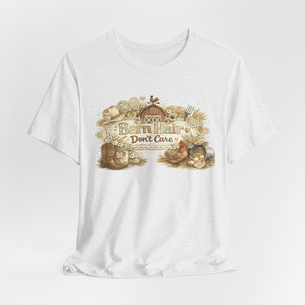 Barn Hair Don't Care — Funny Horse Girl & Country Women's Tee