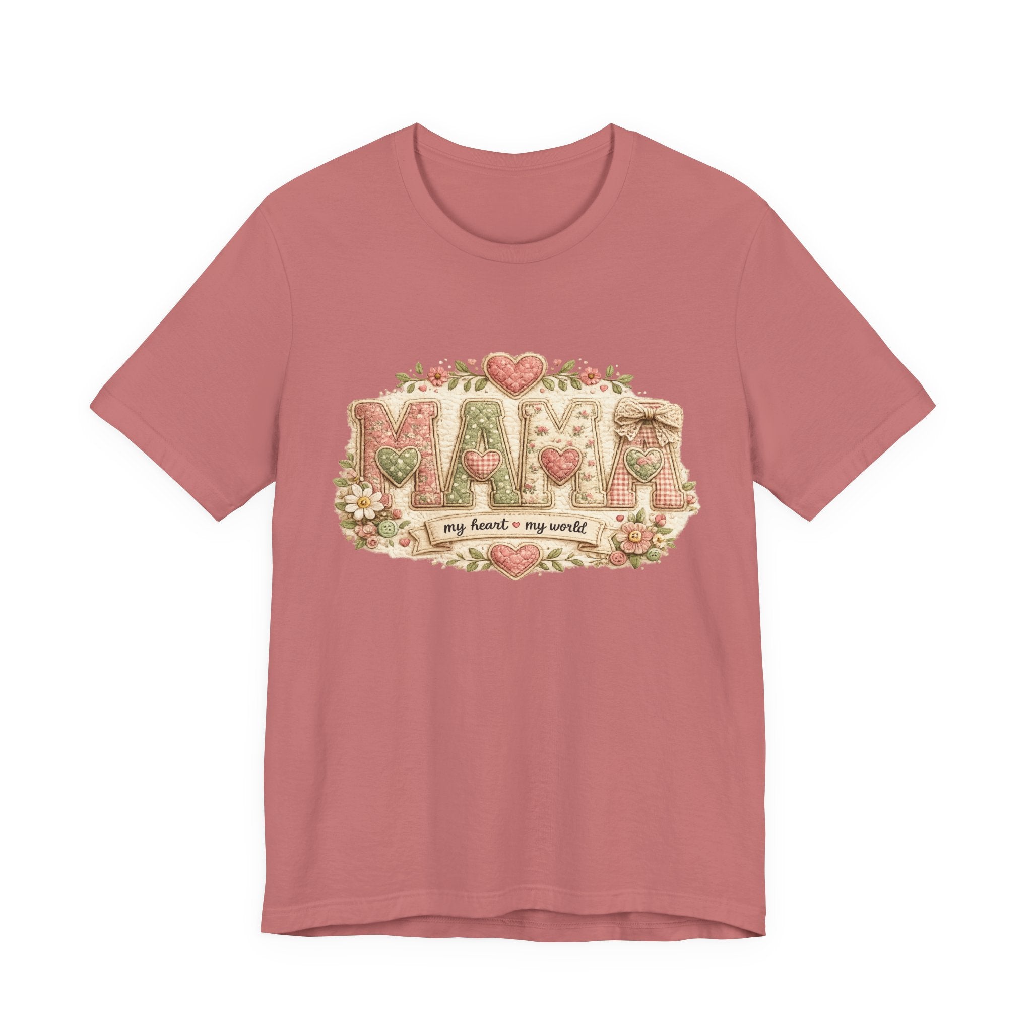 Mama — My Heart, My World | Heartfelt Mom Graphic Tee