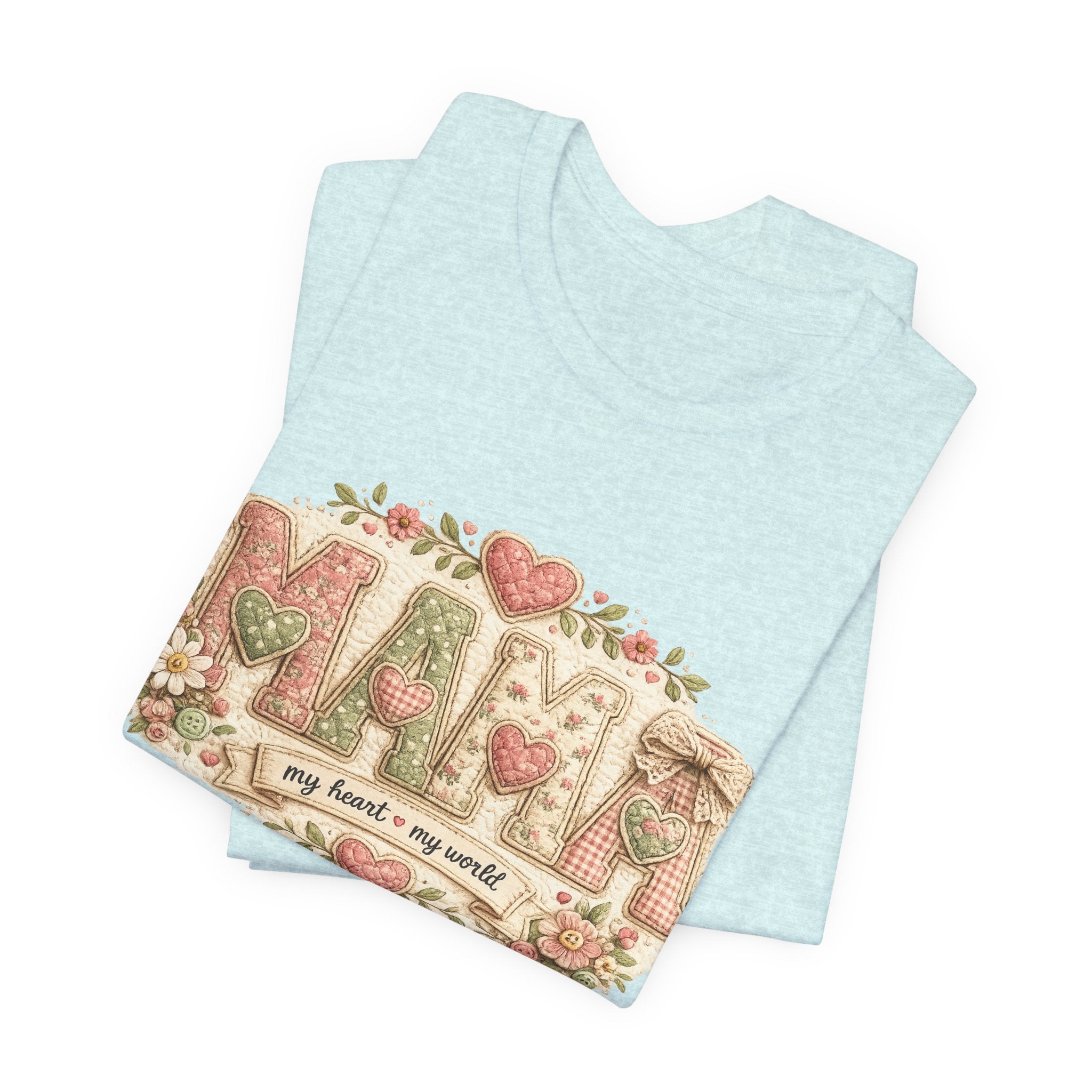 Mama — My Heart, My World | Heartfelt Mom Graphic Tee