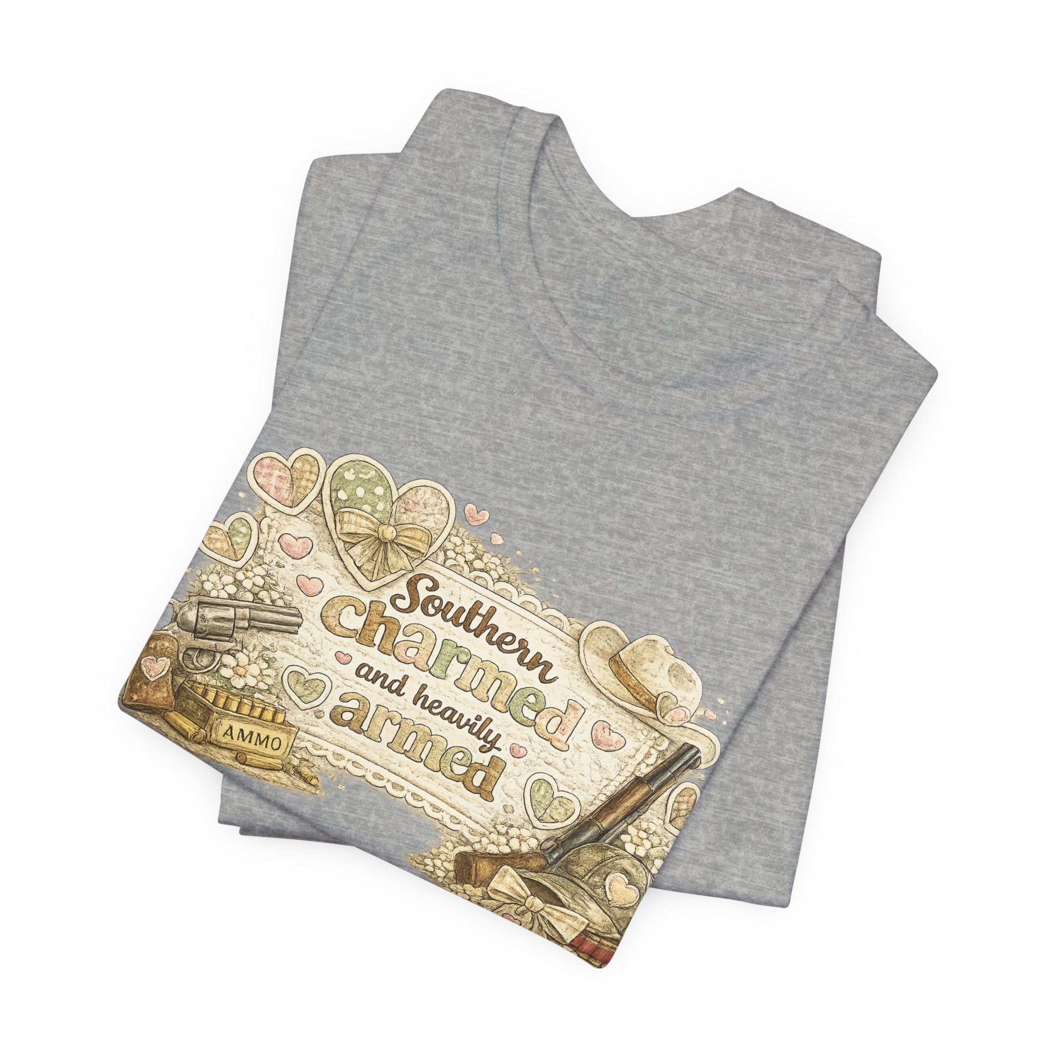 Southern Charmed and Heavily Armed — Funny Women's 2nd Amendment Tee