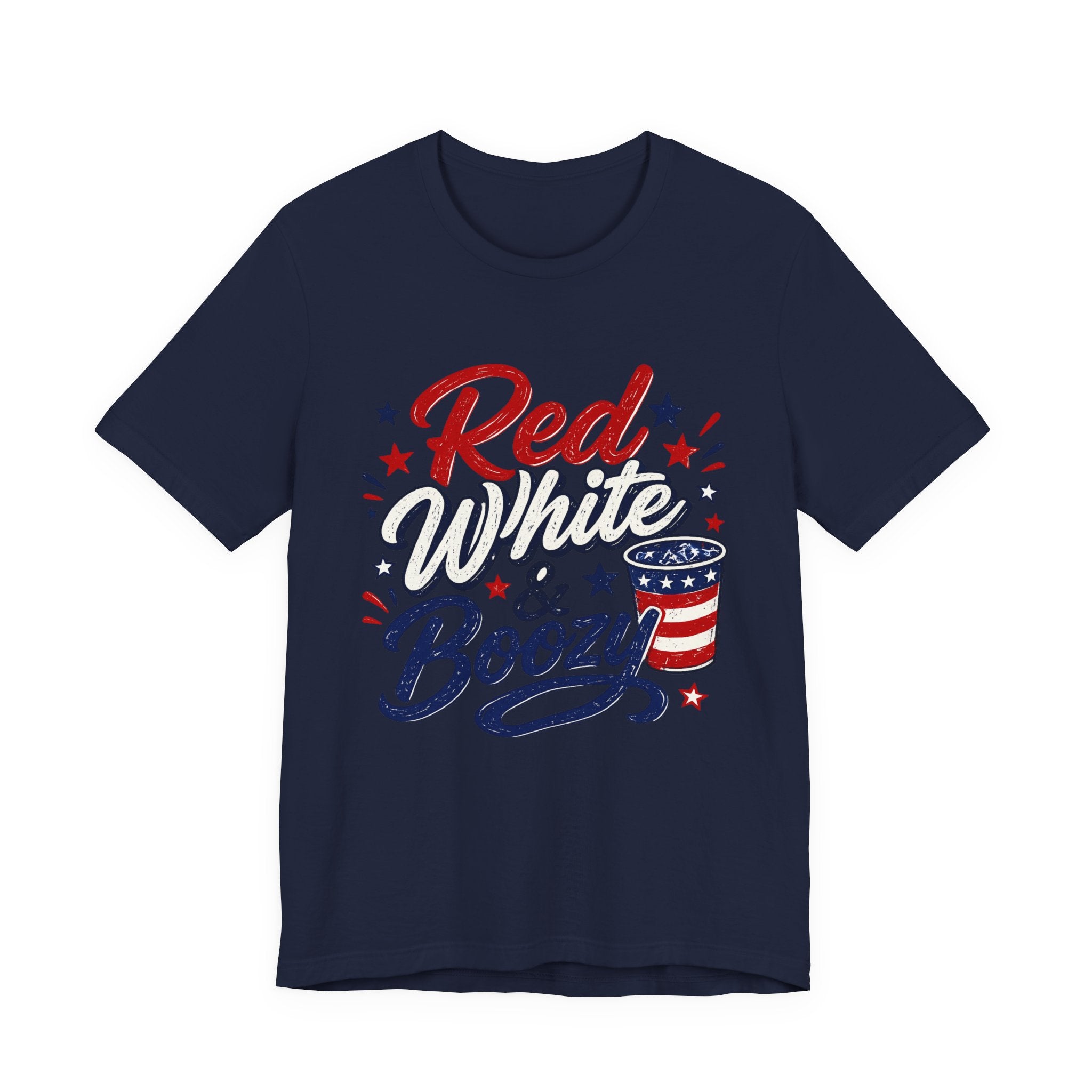 Red White & Boozy Tee — Patriotic 4th of July Graphic T-Shirt