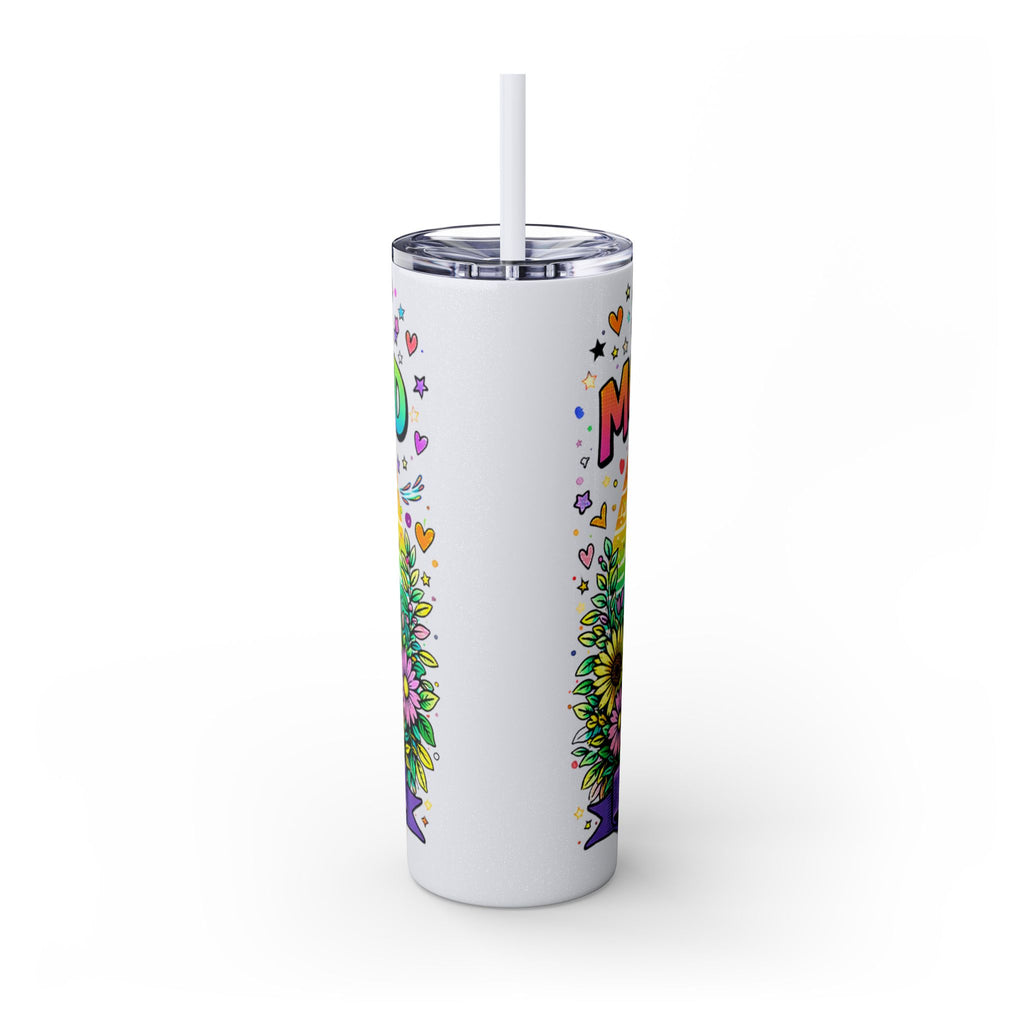 Skinny Tumbler - "Surviving Motherhood" 20oz Stainless Straw Cup