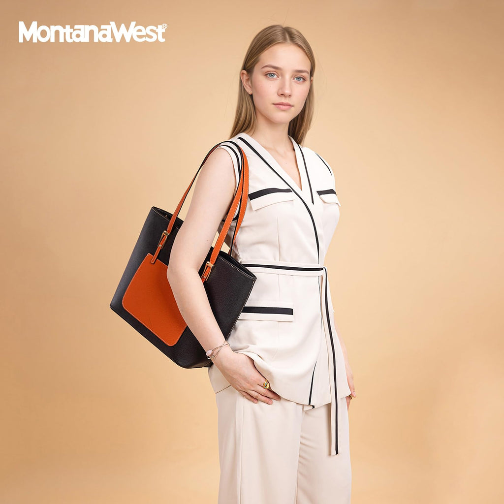 Montana West 3PCS Purses for Women Tote Bag and Wallet Set Shoulder Satchel Handbags