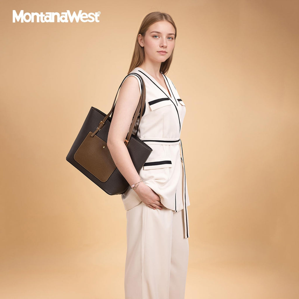 Montana West 3PCS Purses for Women Tote Bag and Wallet Set Shoulder Satchel Handbags