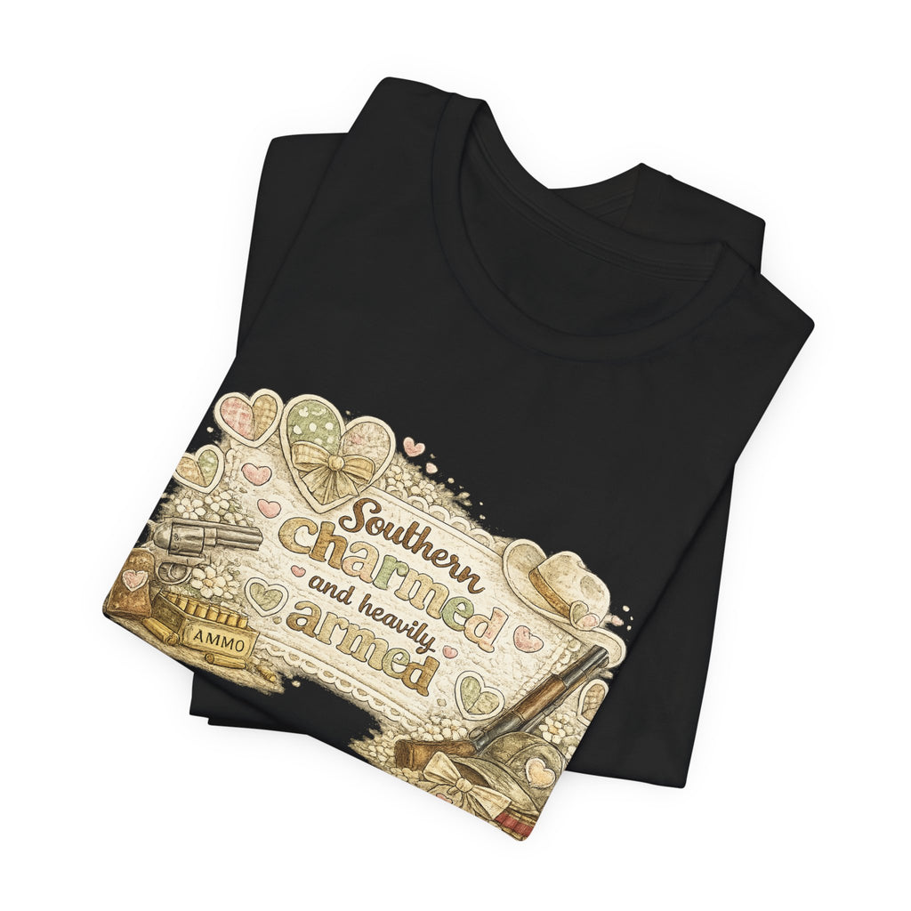 Southern Charmed and Heavily Armed — Funny Women's 2nd Amendment Tee