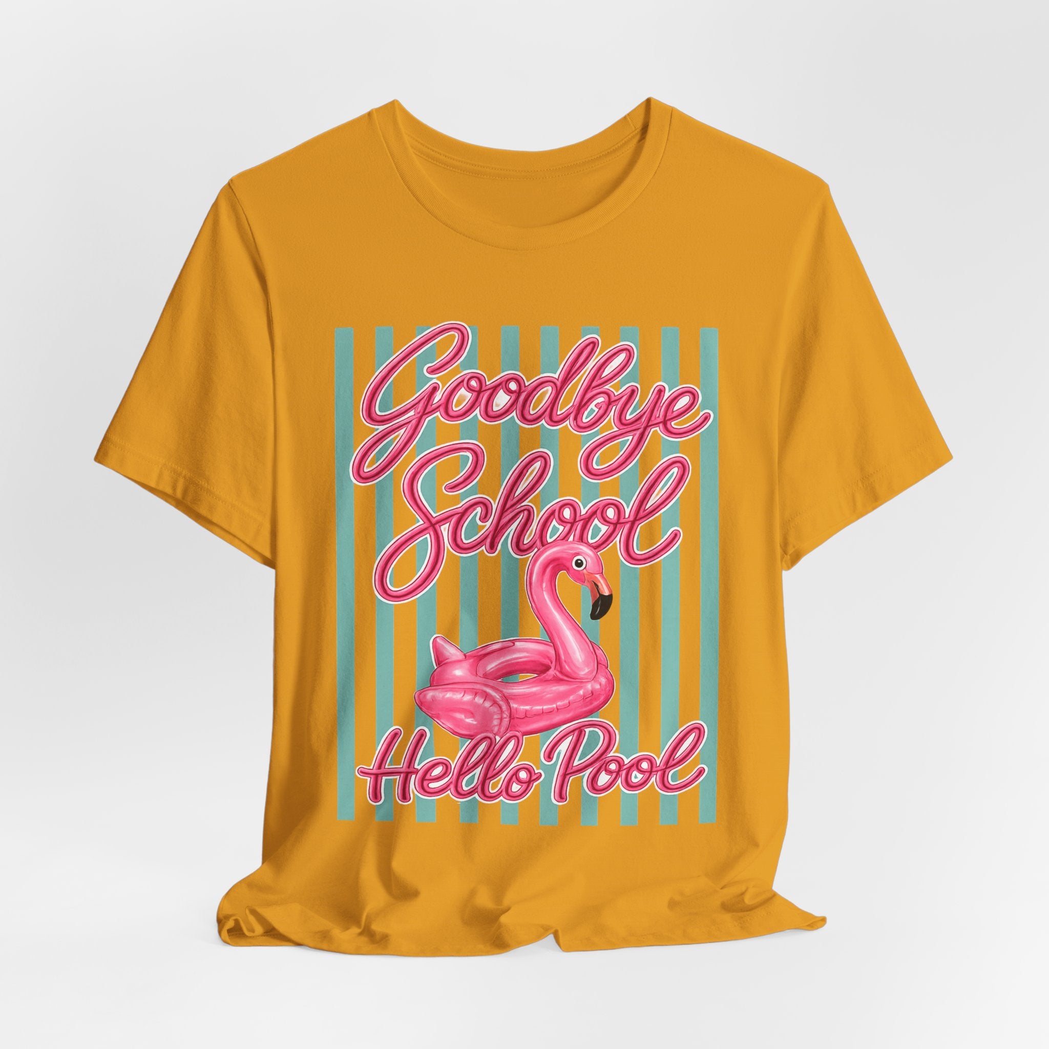 Goodbye School Hello Pool — Funny Summer Kids & Teacher Graphic Tee