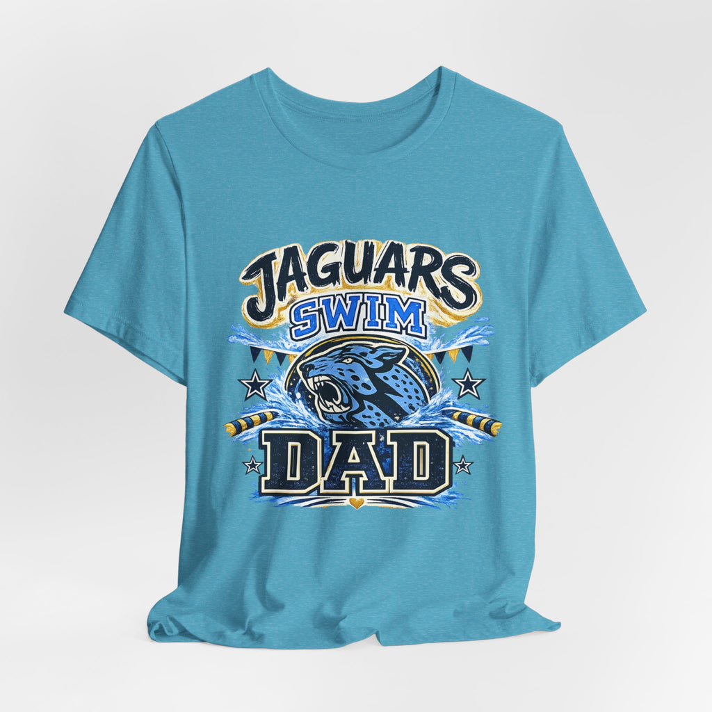 Jaguar Swim Dad — Proud School Swim Team Parent Graphic Tee