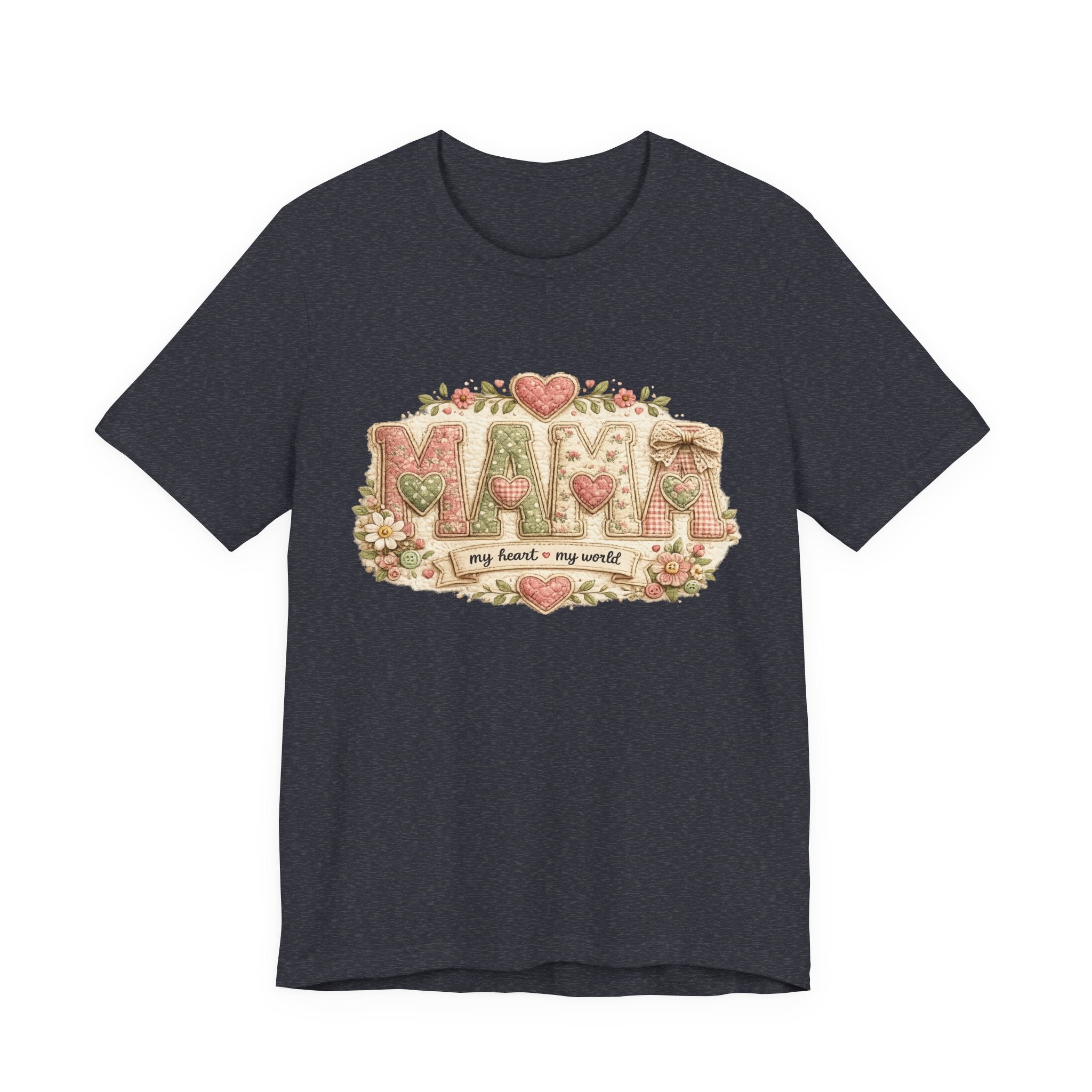 Mama — My Heart, My World | Heartfelt Mom Graphic Tee