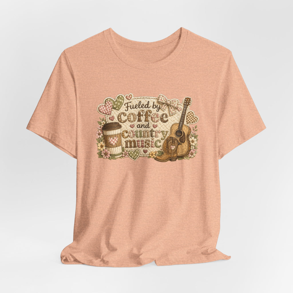 Fueled by Coffee and Country Music — Funny Women's Country Tee