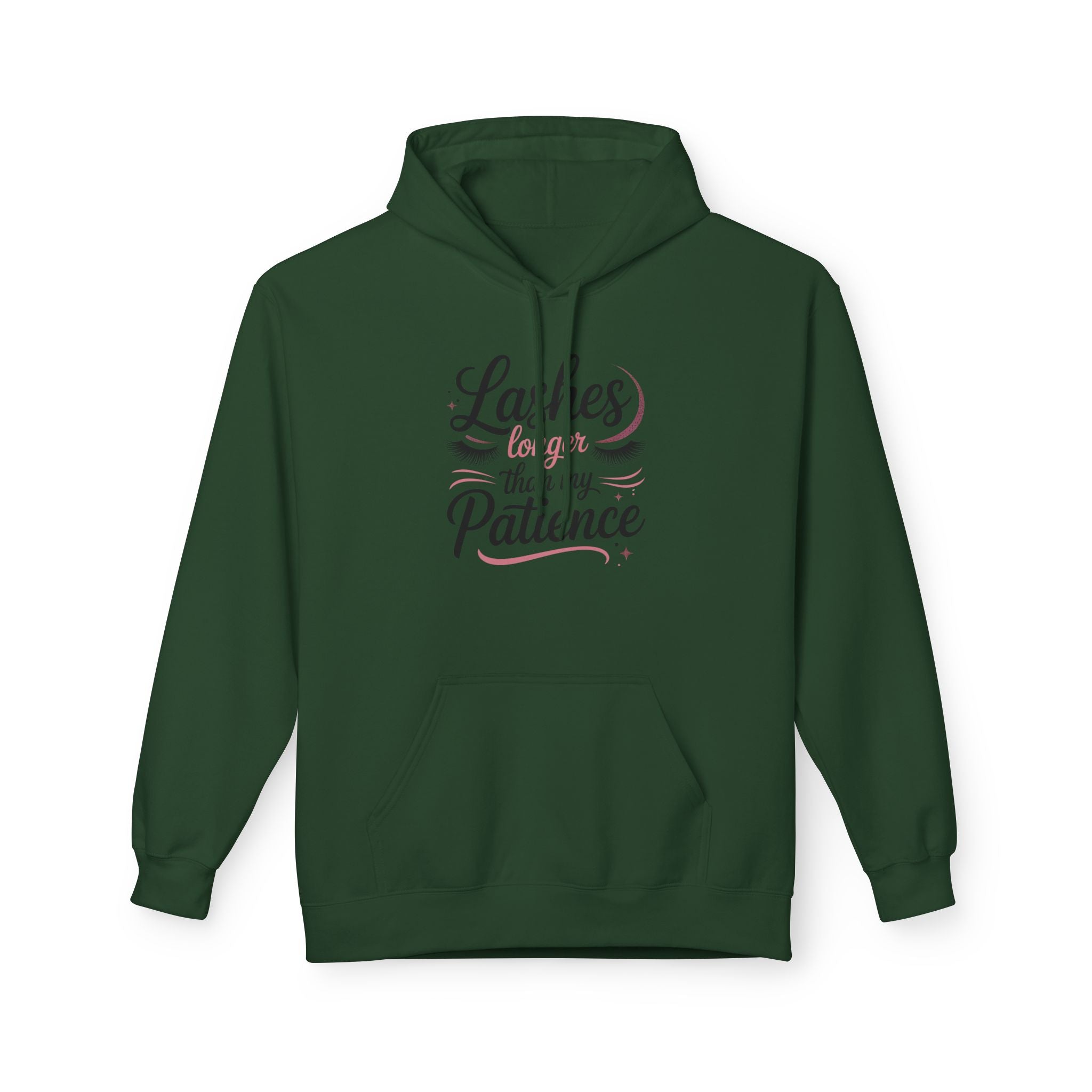 Hoodie — “Lashes to Live By: Patience” Beauty Quote Pullover