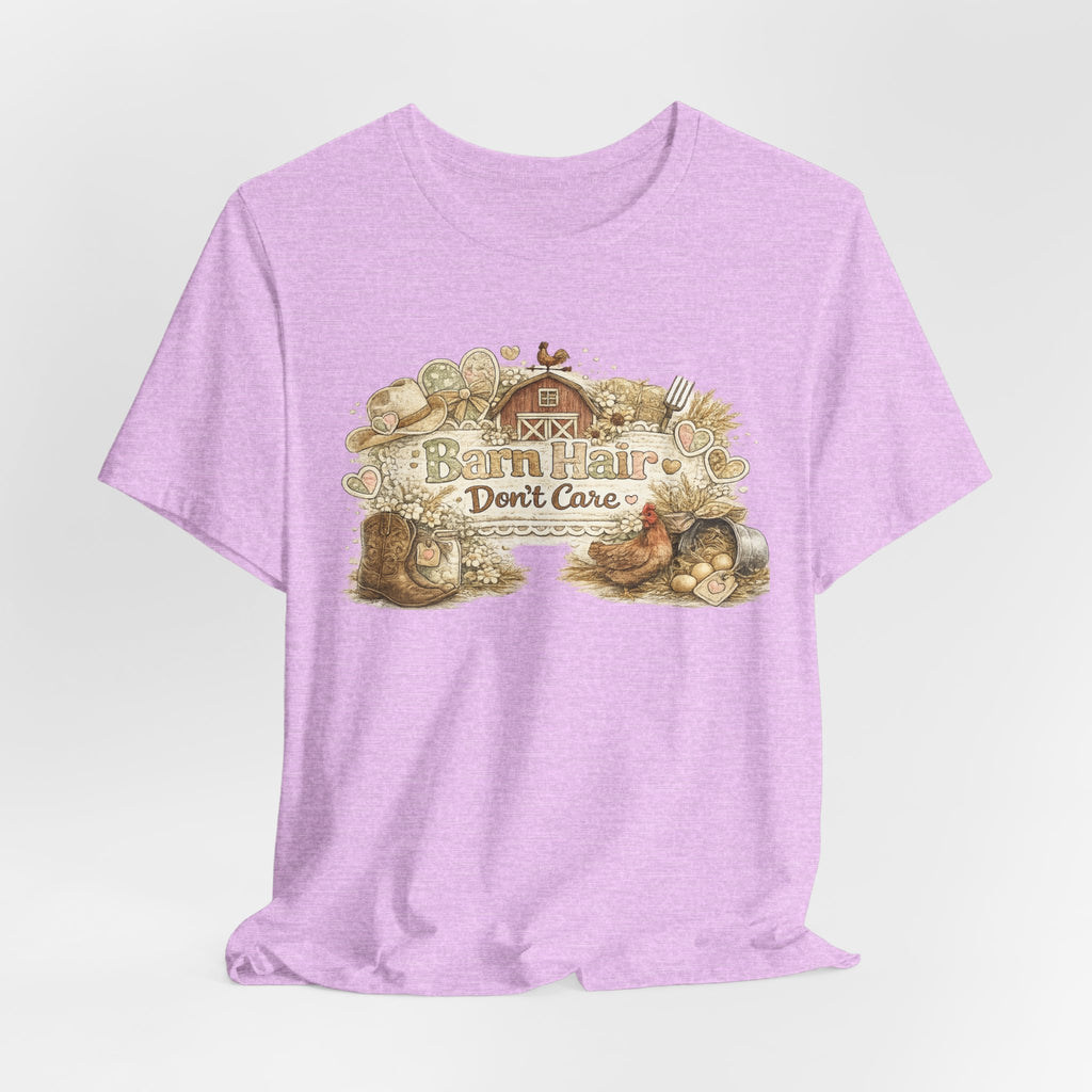Barn Hair Don't Care — Funny Horse Girl & Country Women's Tee